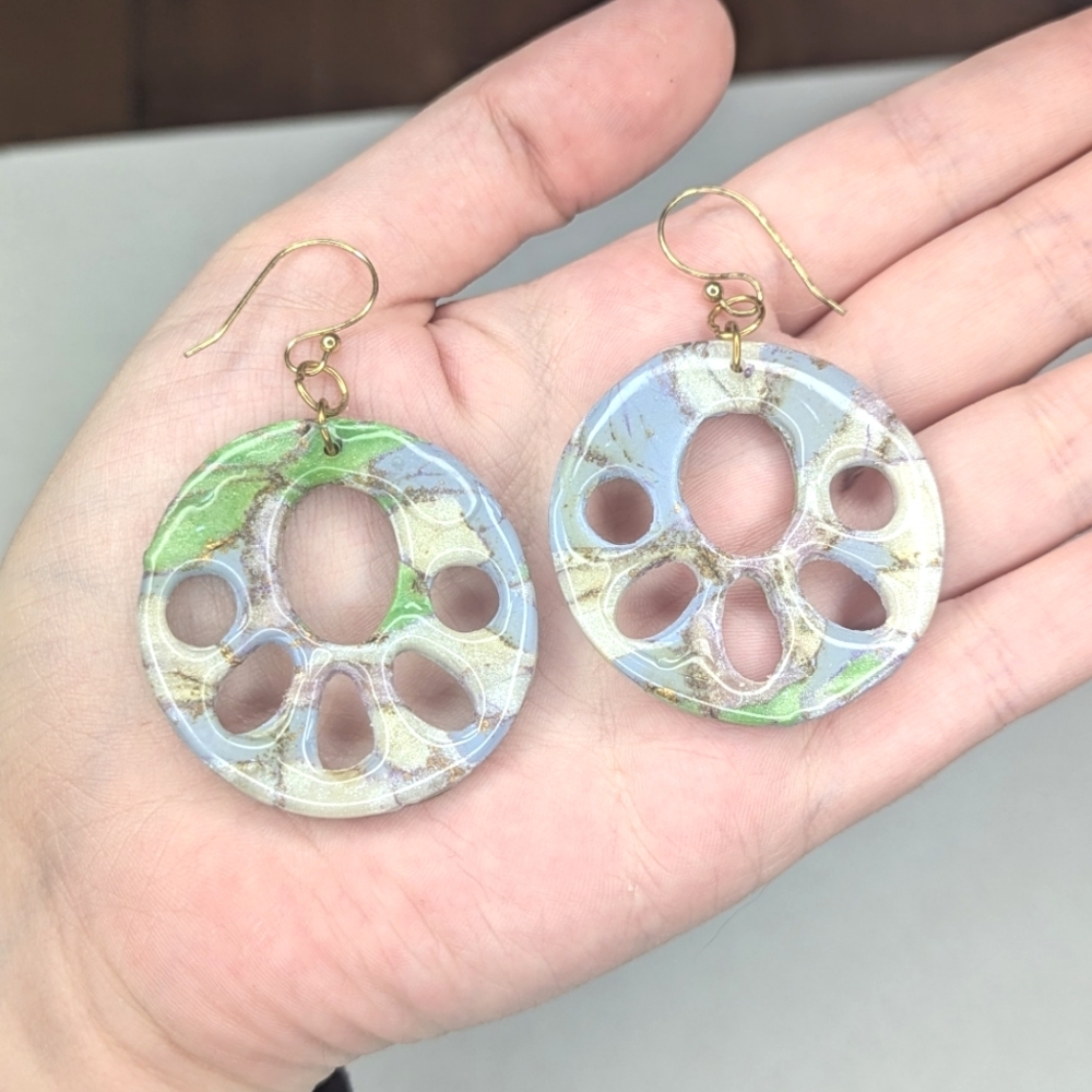 Multicolor Pastel Maximalism Earrings - Picture 3 of 8